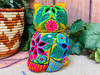 Mexican Hand Painted Clay Pottery Owl Lantern