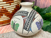 Hand Painted Mata Ortiz Vase -Butterfly