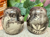Navajo Etched Horsehair Pottery Salt & Pepper Shakers