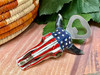 Steer Skull Bottle Opener - US Flag