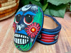 Hand Painted Mexican Pottery Jewelry Box w/ lid