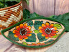 Talavera Ceramic Pottery Leaf Bowl