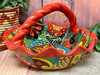 Mexican Talavera Painted Basket