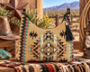 Southwest Style Woven Shoulder Bag -Tan