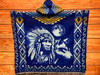 Back View Hooded Poncho -Chief