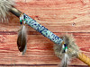 Creek Hand Beadwork, Coyote Fur and Prayer Feathers