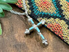 Zuni Indian Cross Pendant -Turquoise