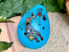 Hand Painted Andean Clay Ocarinas -Turquoise Kokopelli