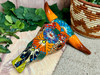 Ceramic Painted Steer Skull