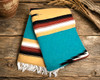 Teal Diamond Ridge Blanket