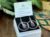 925 Silver Crystal Earrings -Amethyst