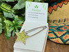 Silver Star Hairclip -Peridot