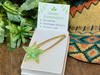 Silver Star Hairclip -Green Aventurine
