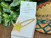 Silver Star Hairclip -Peridot