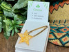 Silver Star Hairclip -Citrine