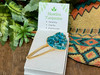 Gold Heart Hairclip -Howlite Turquoise