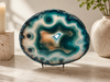 Natural Stone Agate Slice & Stand