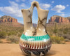 Navajo Rainbow Horsehair Wedding Vase