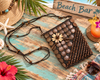 Boho Coconut Shell Beaded Purse