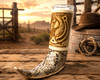 Mexican Leather Boot Shot Glass-Horseshoe