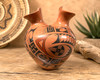 Hand painted  Mata Ortiz wedding vase
