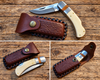 Bone Handle Pocket Knife & Sheath