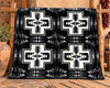 Plush 2-Ply King Blanket -Blk/Wht
