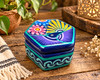 Traditional Hand Painted Clay Box