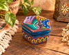 Traditional Hand Painted Clay Box