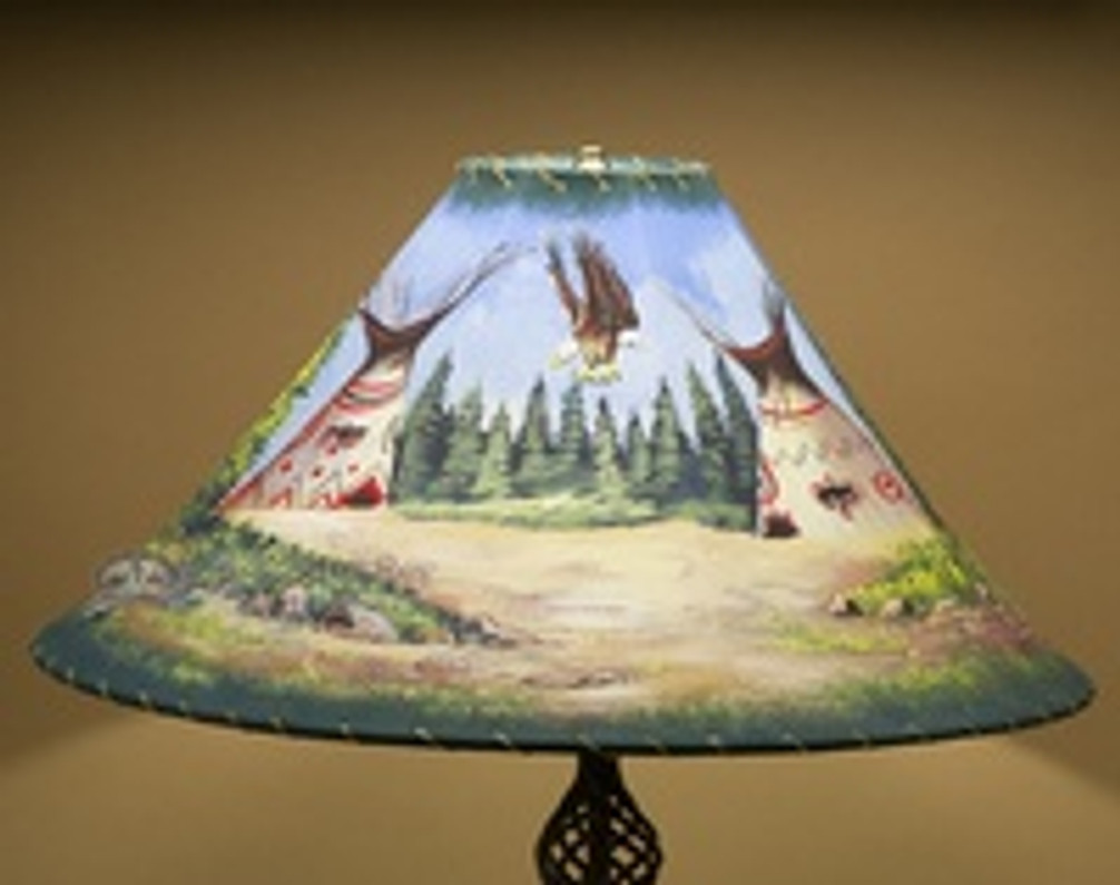 Use Painted Leather Lamp Shades To Add Fabulous Southwest Design To Your Home