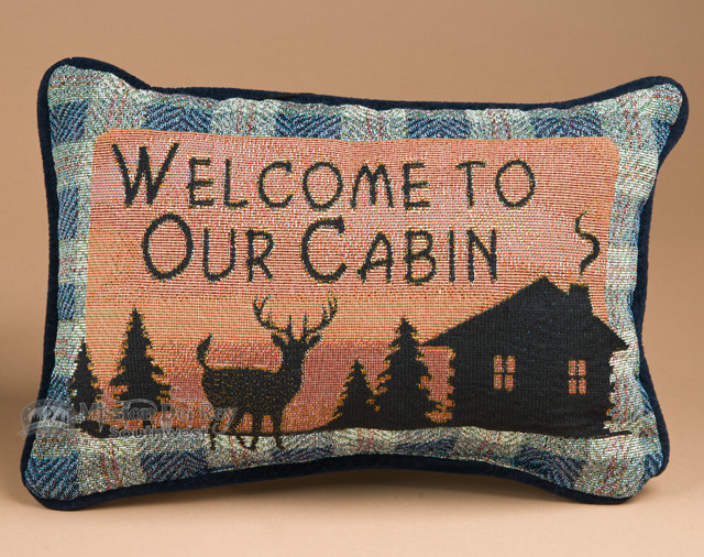 Rustic Cabin Pillow 12.5"x8.5" (p41) Mission Del Rey Southwest