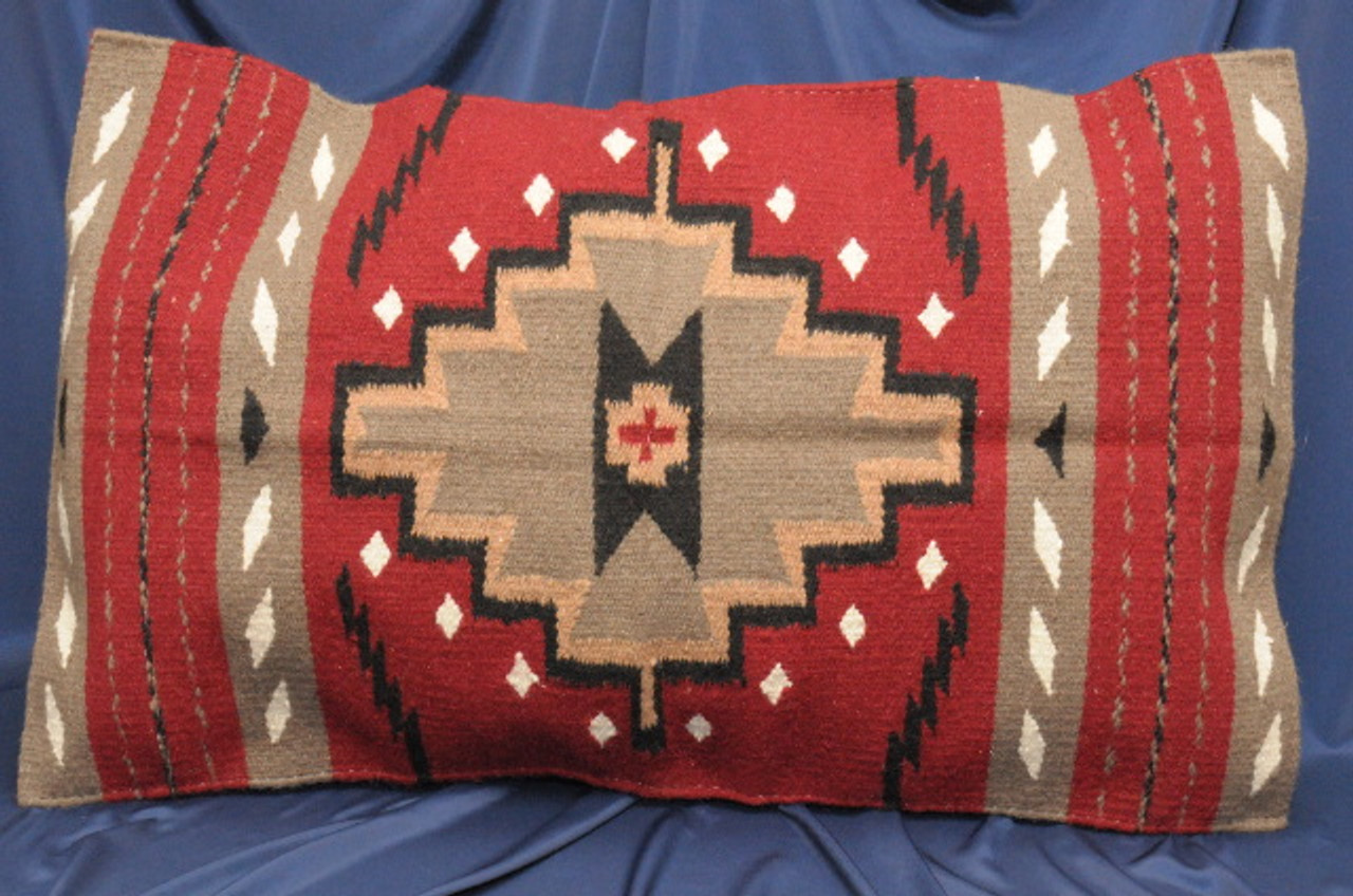 Southwest Wool Pillow Cover 20x32 Two Grey Hills (pc10325) Mission