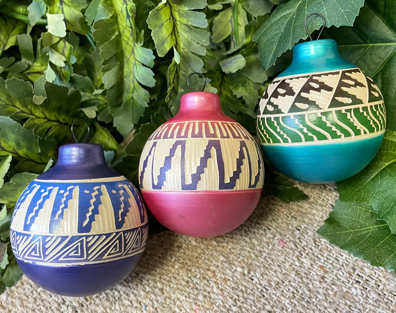 Native American Christmas Ornaments 3 Set (36bc44) Mission Del Rey