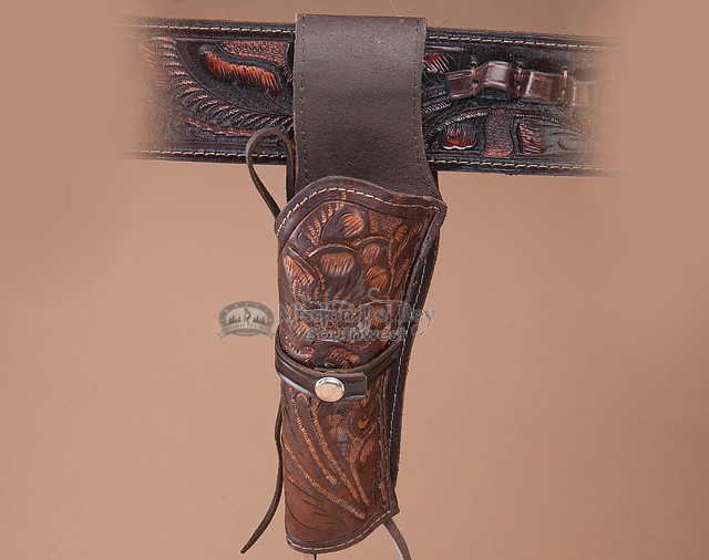 Tooled Western Gun Holster 8