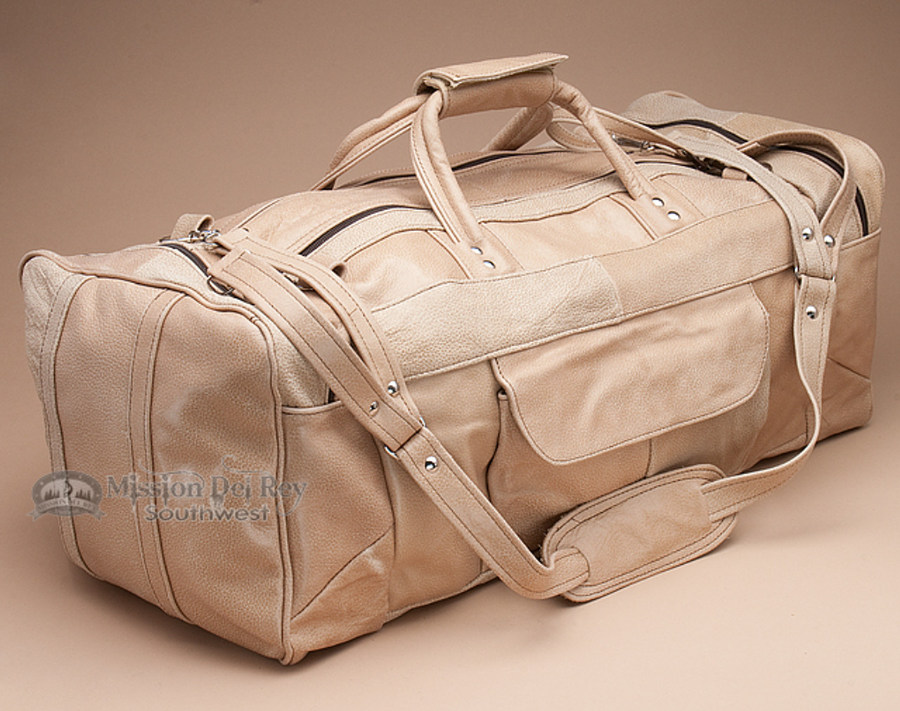 cowhide leather duffle bag