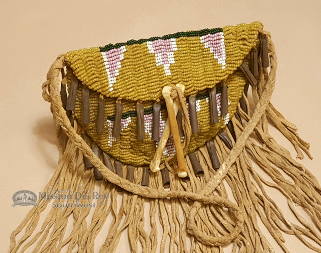 Native Indians Buckskin Suede Beige Leather Sioux Beaded 