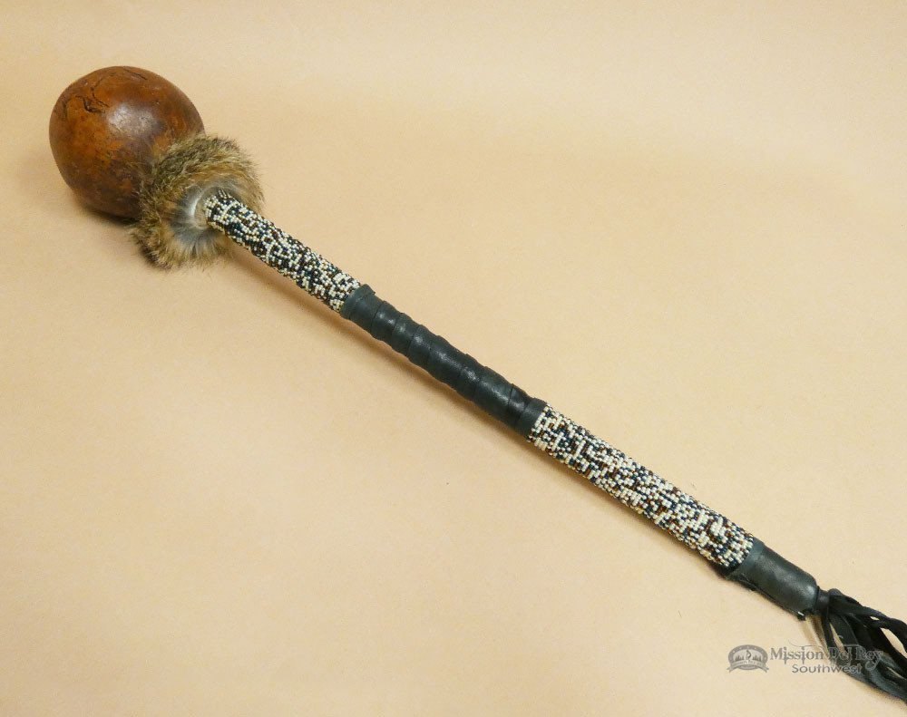 Creek Indian Natural Gourd Rattle 18