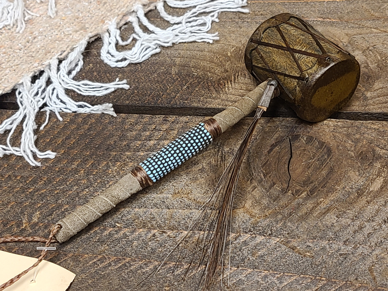 Native American Navajo Indian Drum Rattle 7