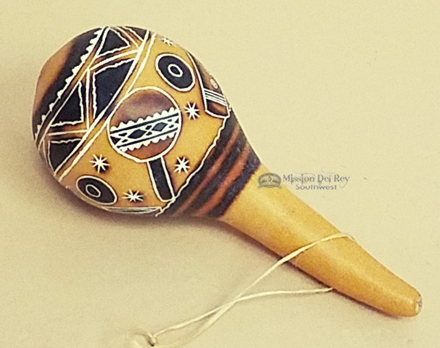 Assorted Andean Hand Etched Gourd Rattle (nar63) Mission Del Rey