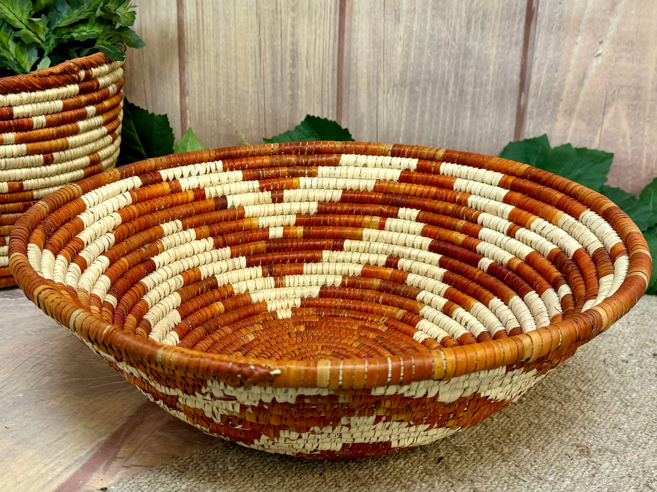 Large Hand Woven Navajo Style Palm Basket 16