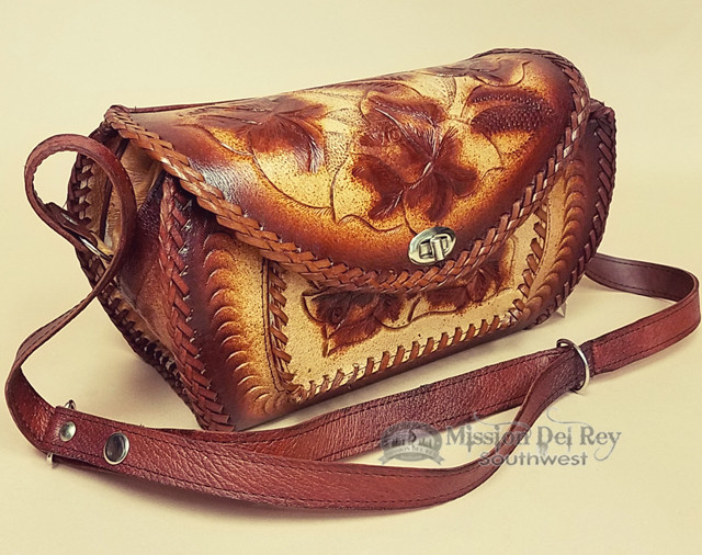 hand tooled leather purse