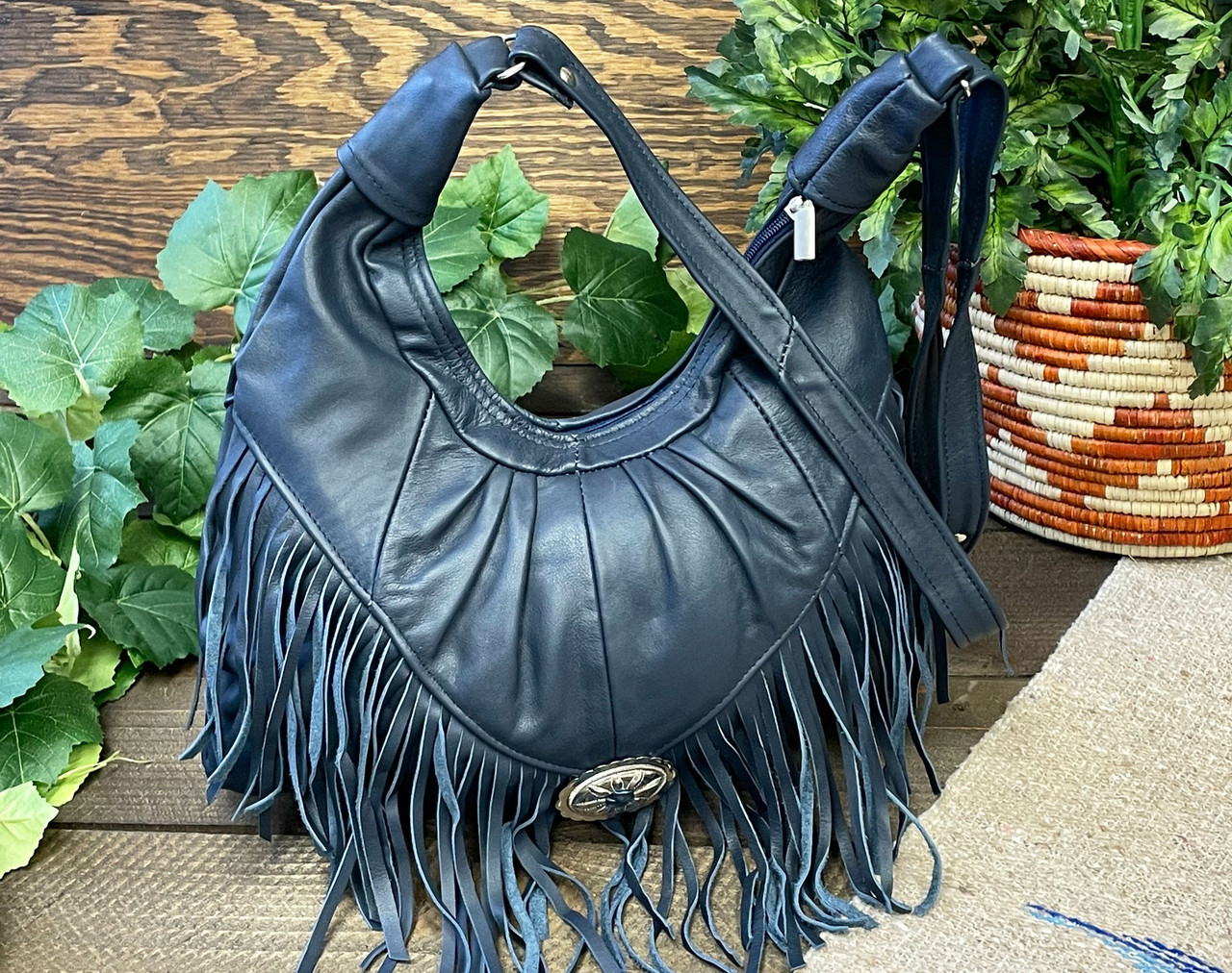 Bottega Veneta Leather Blue Hobo Bag