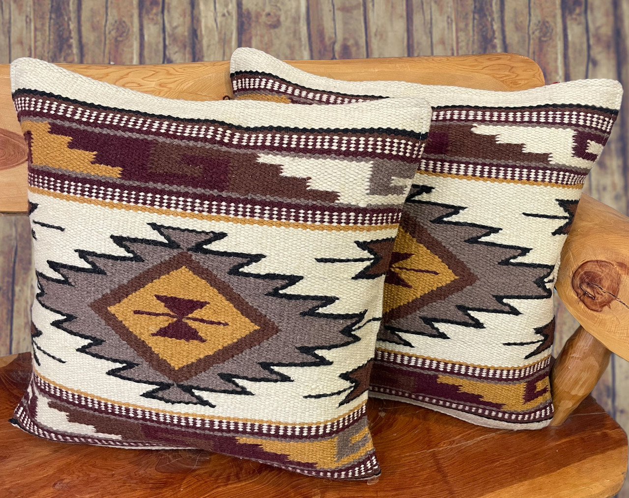 Southwestern Wool Pillow Covers- Assorted Colors- 18 X 18 Throw