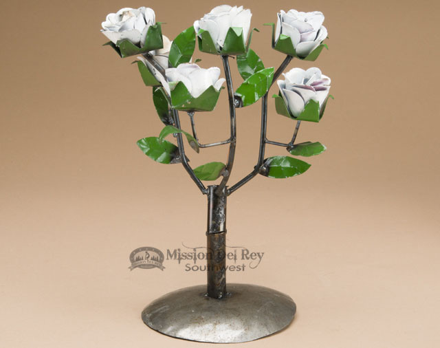 Rustic Metal Rose Rustic Metal Yard Art Rose Bush 12