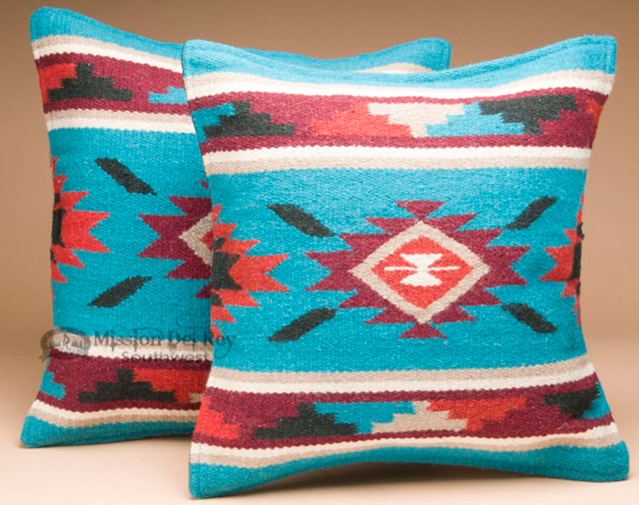 Pair of Wool Southwest Pillow Covers 