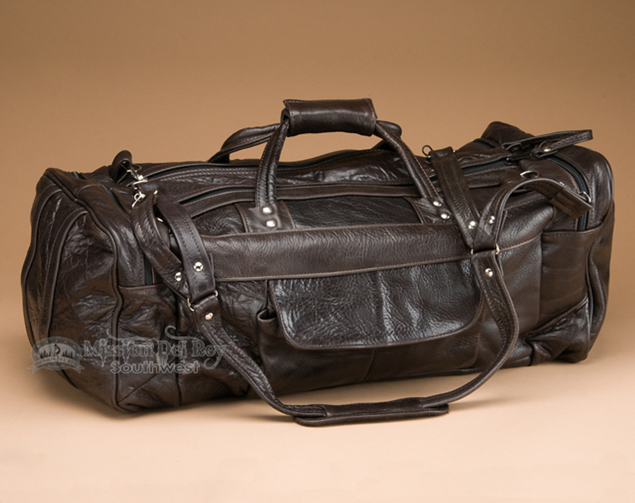 cowhide leather duffle bag