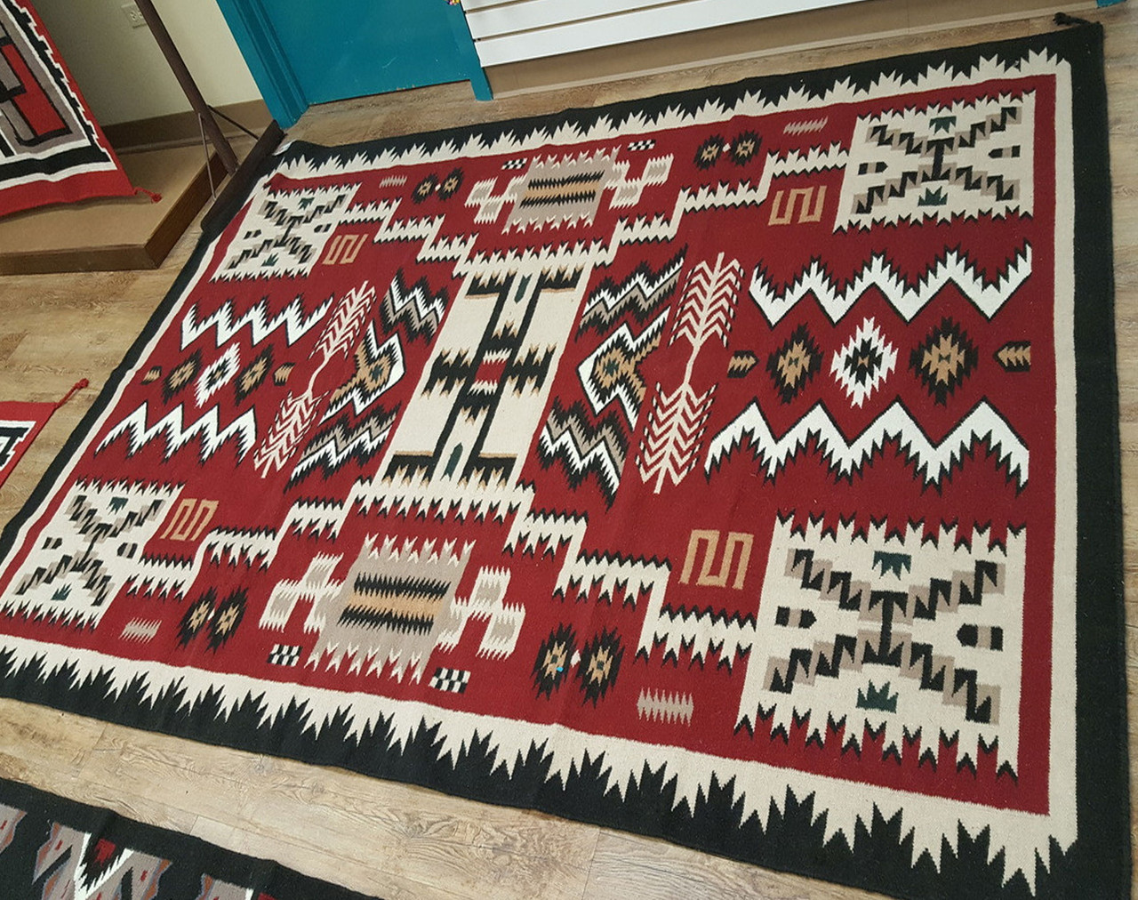 Large 6'x9' Southwestern Wool Rug -Navajo Storm (69722)