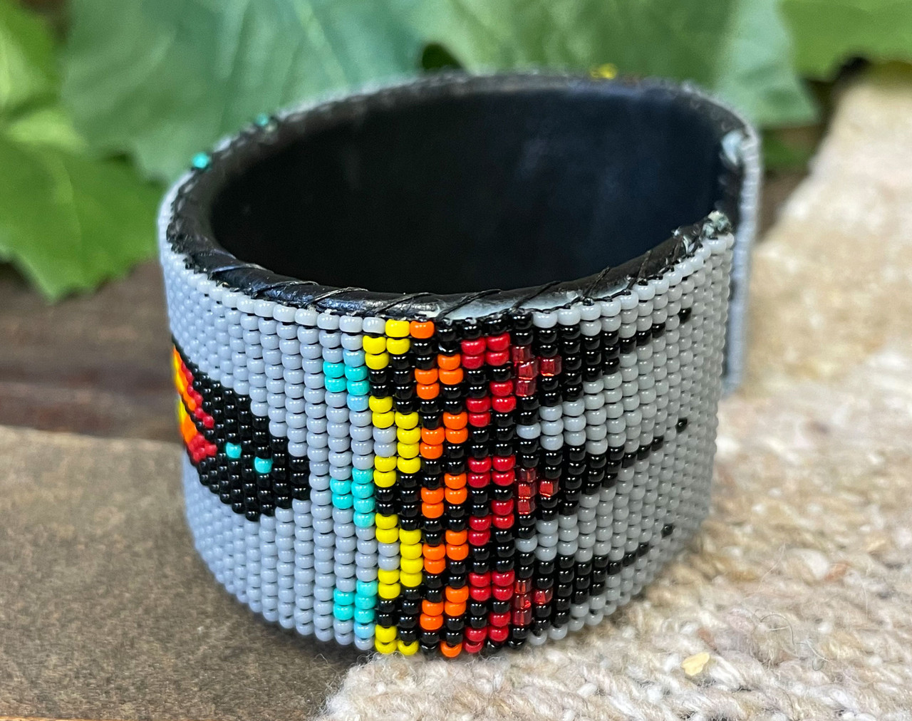 Navajo Hand Beaded Cuff Bracelet (ij702) - Mission Del Rey