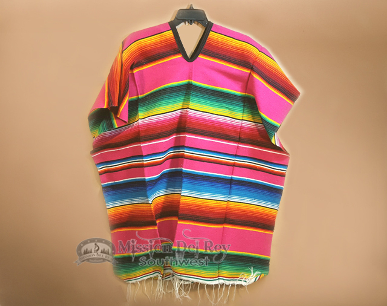 Mexican Fiesta Serape Poncho Adult Size 35