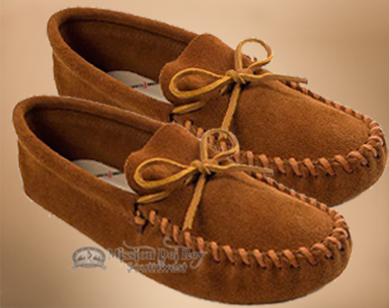 Men s Leather Laced Moccasins Brown Size8 Mission Del Rey Southwest